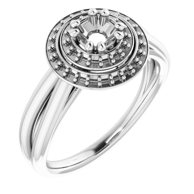 Double Halo-Style Ring