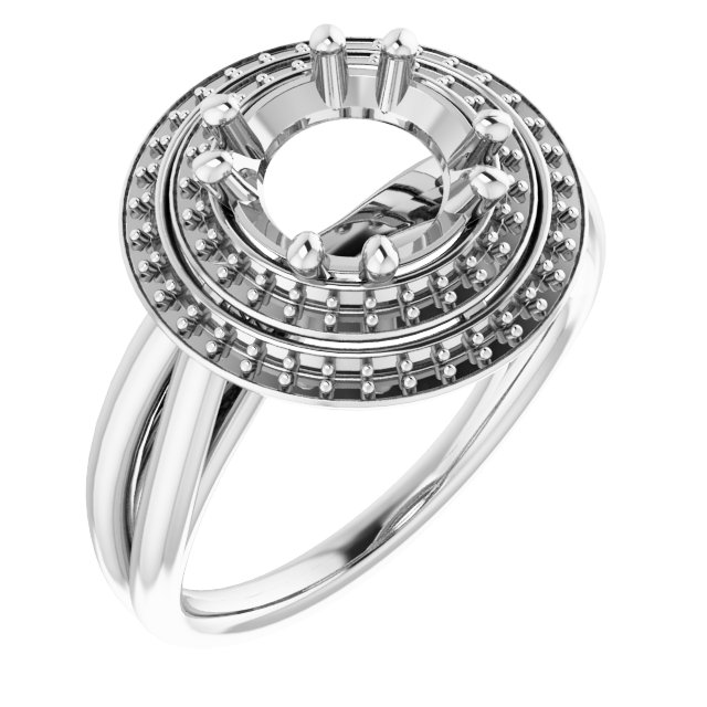 Double Halo-Style Ring