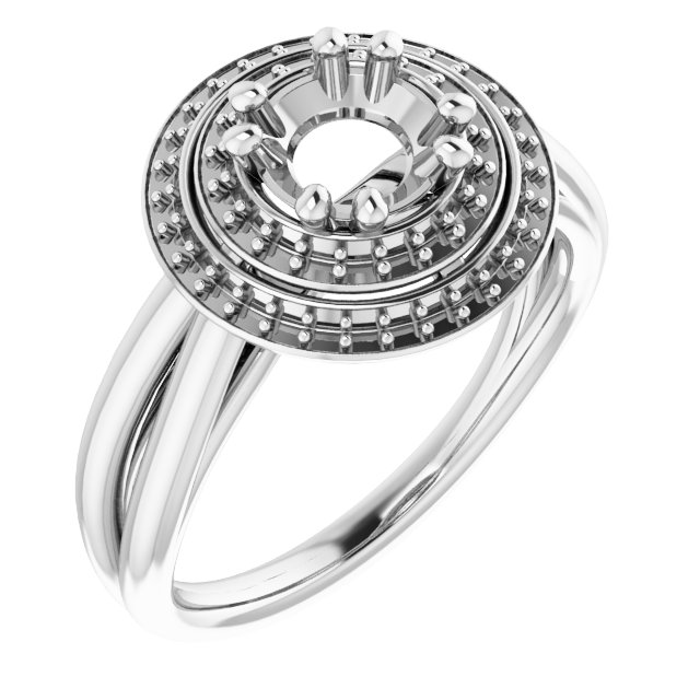 Double Halo-Style Ring