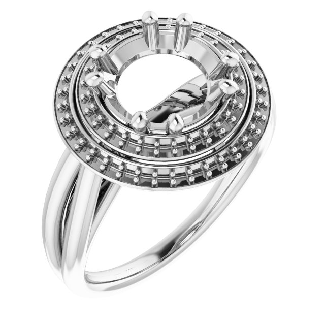 Double Halo-Style Ring