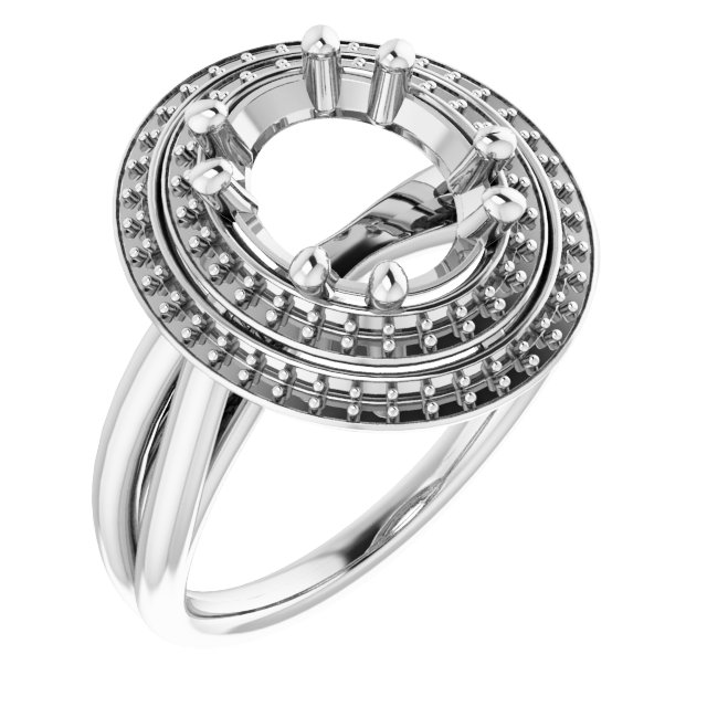 Double Halo-Style Ring