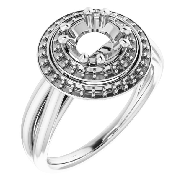 Double Halo-Style Ring