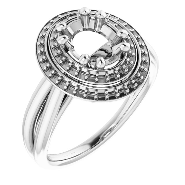 Double Halo-Style Ring