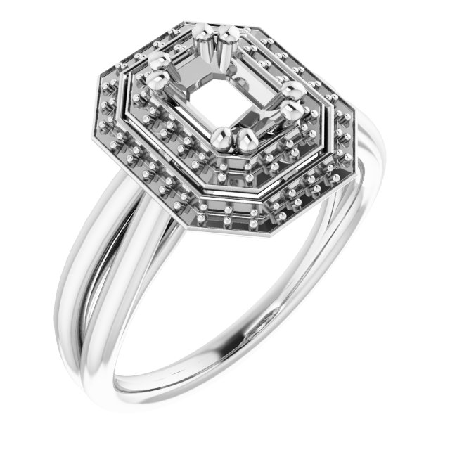 Double Halo-Style Ring