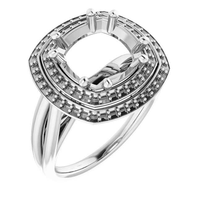 Double Halo-Style Ring
