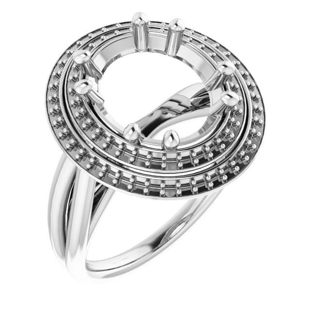 Double Halo-Style Ring
