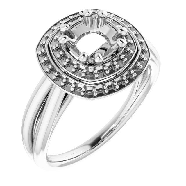 Double Halo-Style Ring