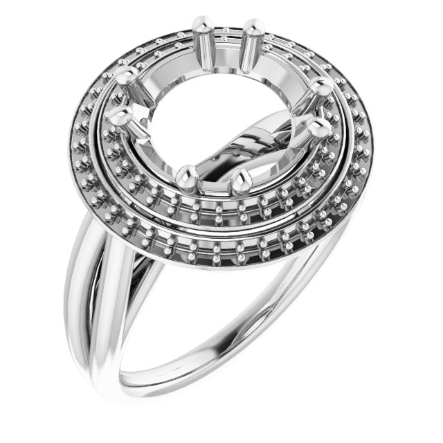 Double Halo-Style Ring