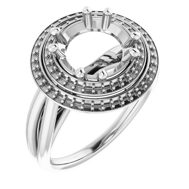 Double Halo-Style Ring