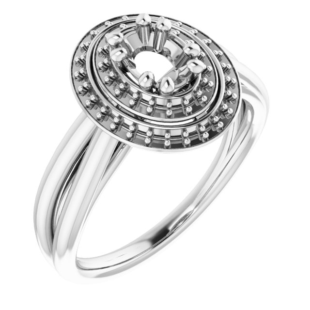 Double Halo-Style Ring