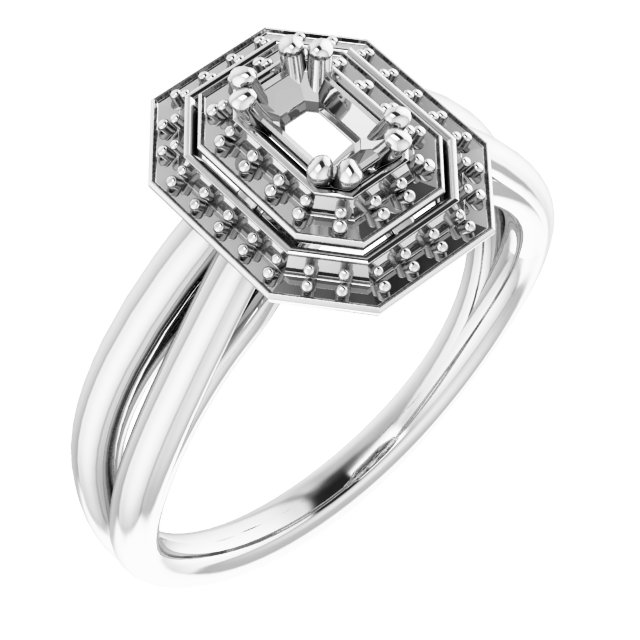 Double Halo-Style Ring