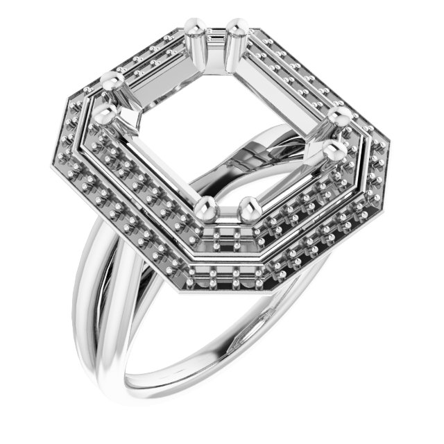 Double Halo-Style Ring