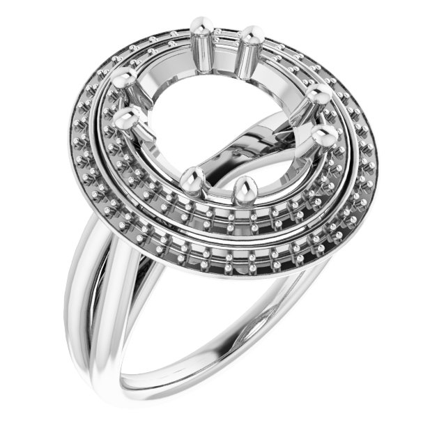 Double Halo-Style Ring