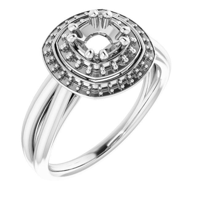 Double Halo-Style Ring