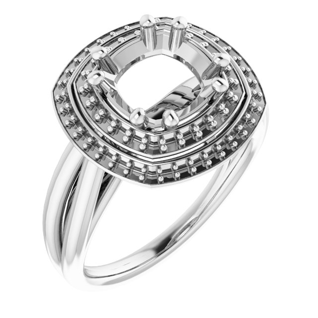Double Halo-Style Ring