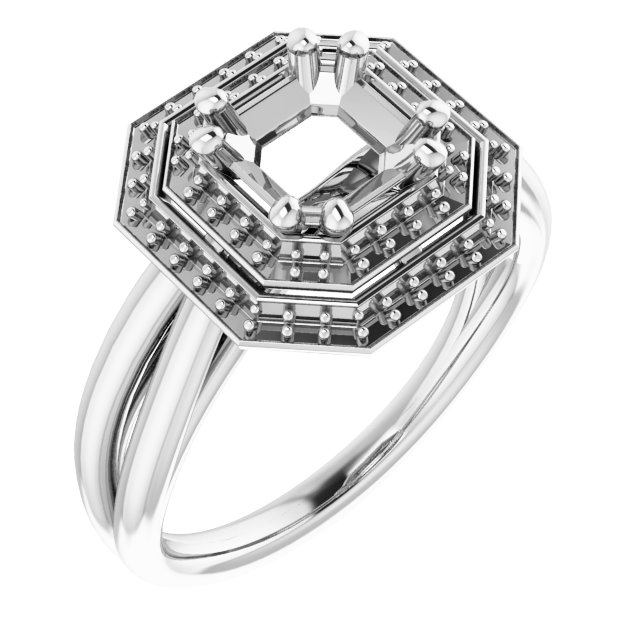 Double Halo-Style Ring