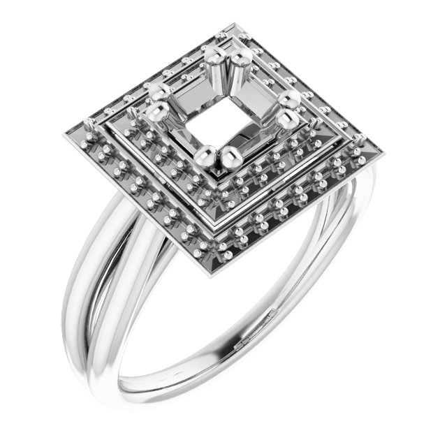Double Halo-Style Ring