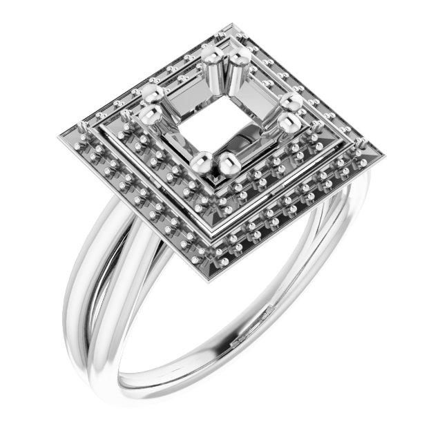 Double Halo-Style Ring