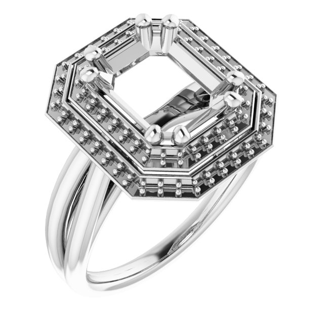 Double Halo-Style Ring
