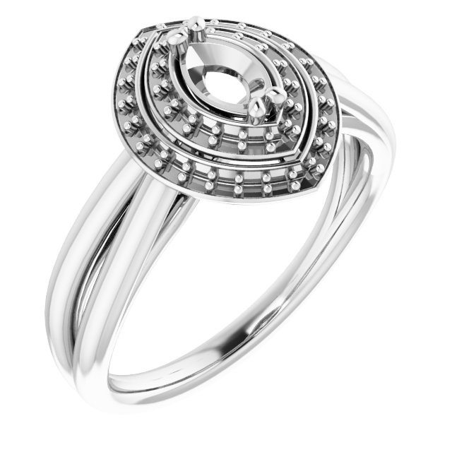Double Halo-Style Ring