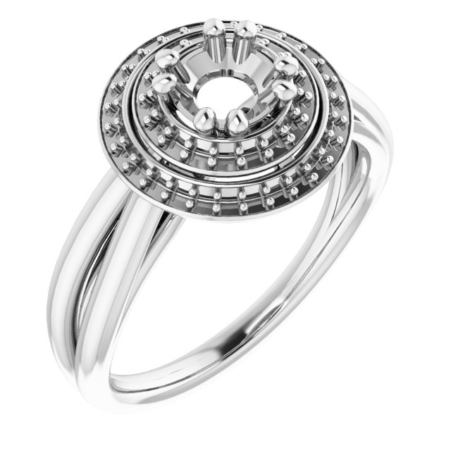 Double Halo-Style Ring