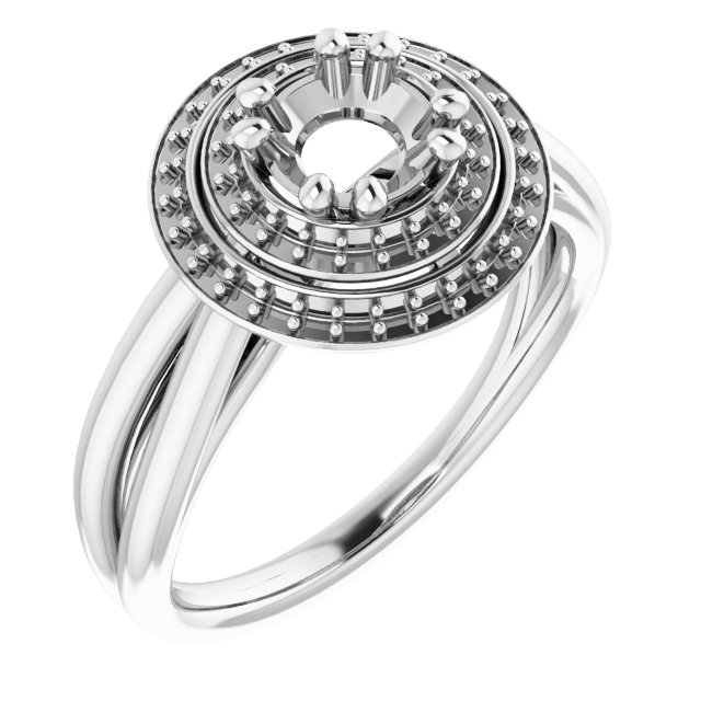 Double Halo-Style Ring