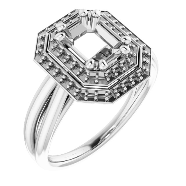 Double Halo-Style Ring