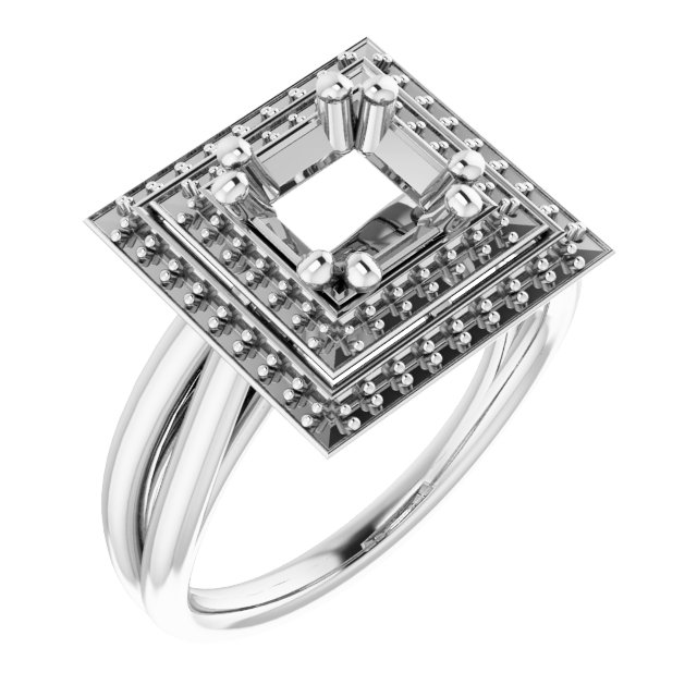 Double Halo-Style Ring