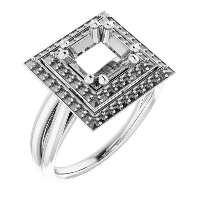 Double Halo-Style Ring