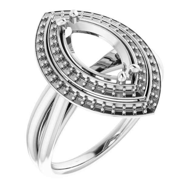 Double Halo-Style Ring