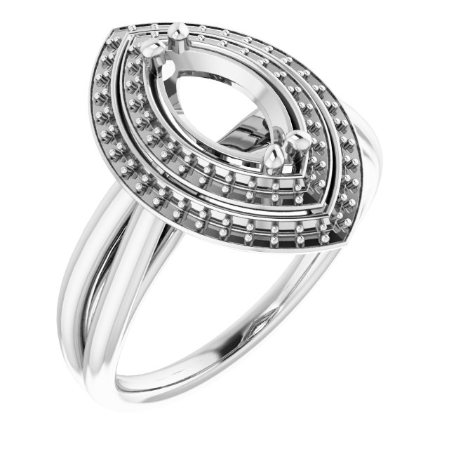 Double Halo-Style Ring
