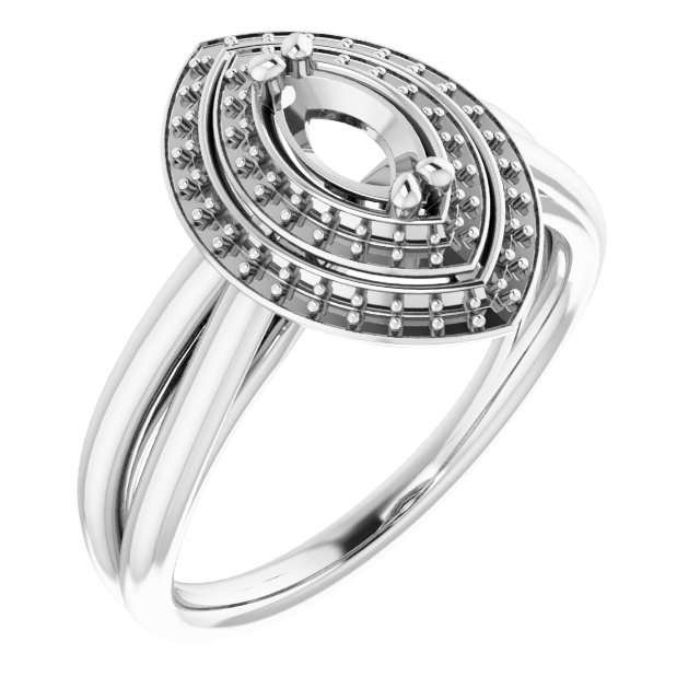 Double Halo-Style Ring