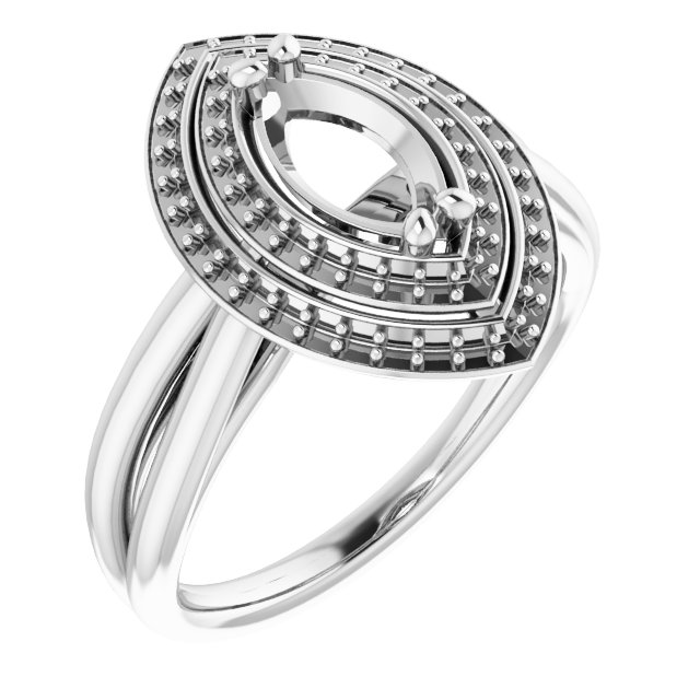 Double Halo-Style Ring