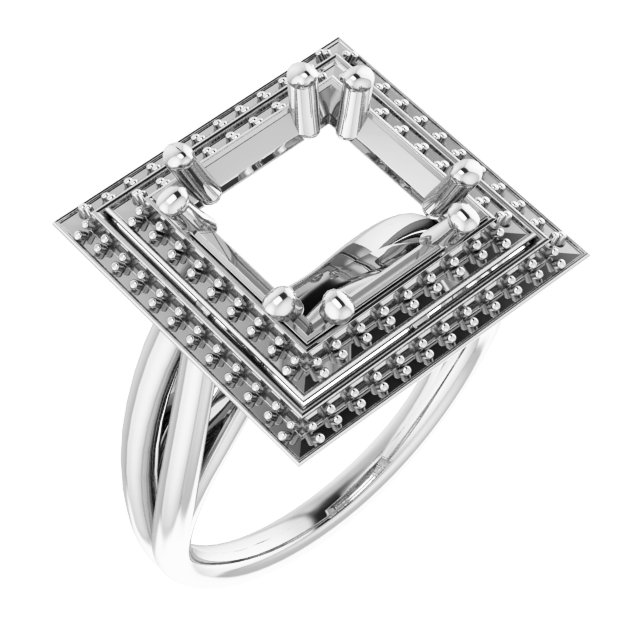Double Halo-Style Ring