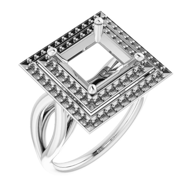 Double Halo-Style Ring