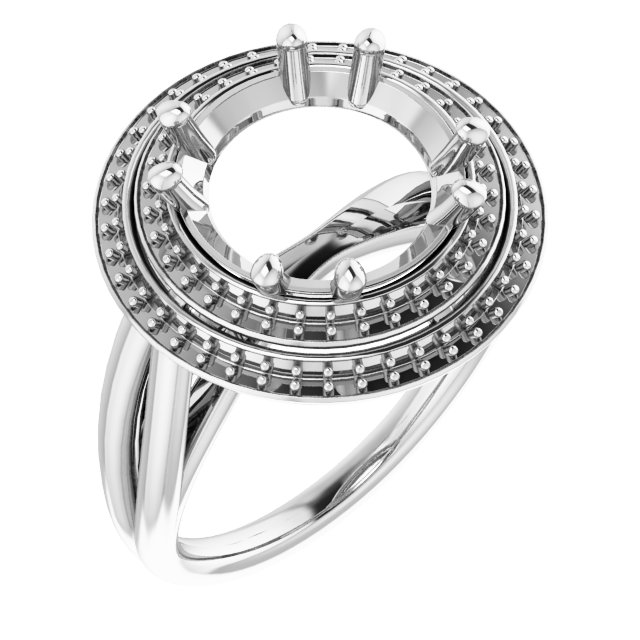 Double Halo-Style Ring