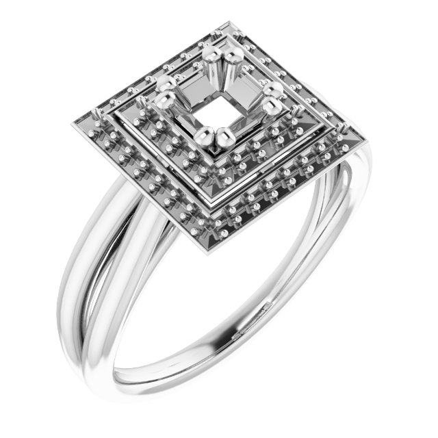 Double Halo-Style Ring