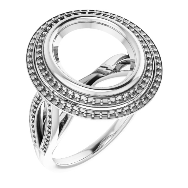Bezel-Set Halo-Style Ring