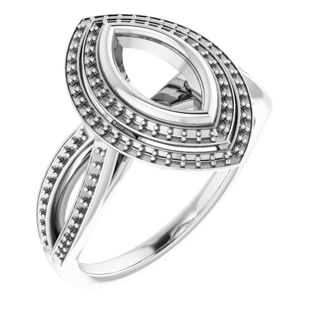 Bezel-Set Halo-Style Ring