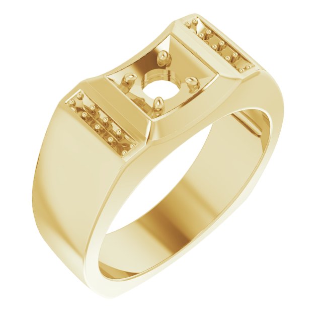 Accented Concave Ring