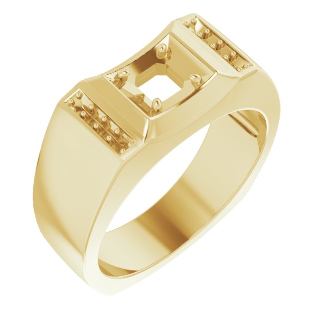 Accented Concave Ring