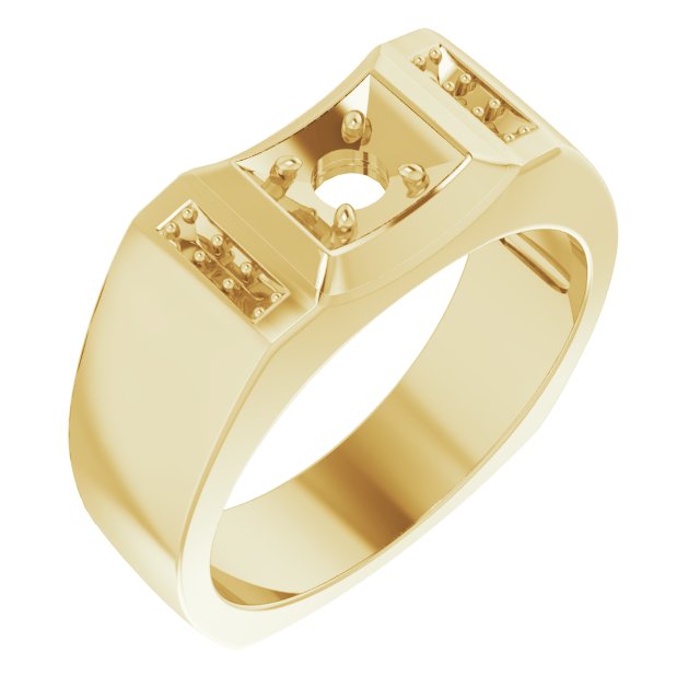 Accented Concave Ring