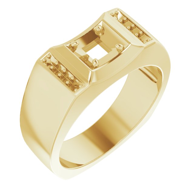 Accented Concave Ring