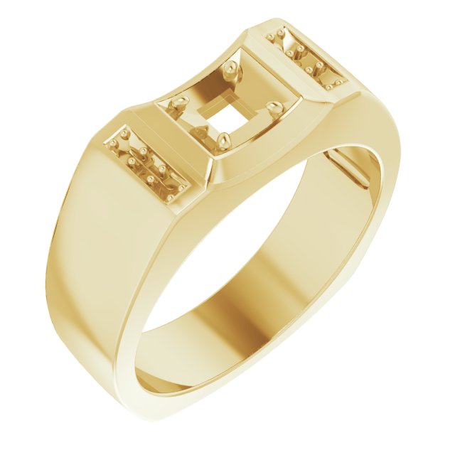 Accented Concave Ring