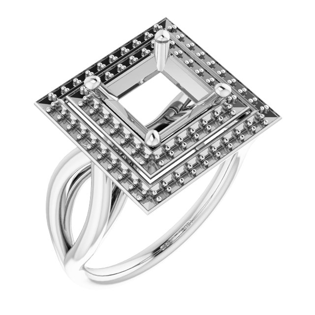 Double Halo-Style Ring