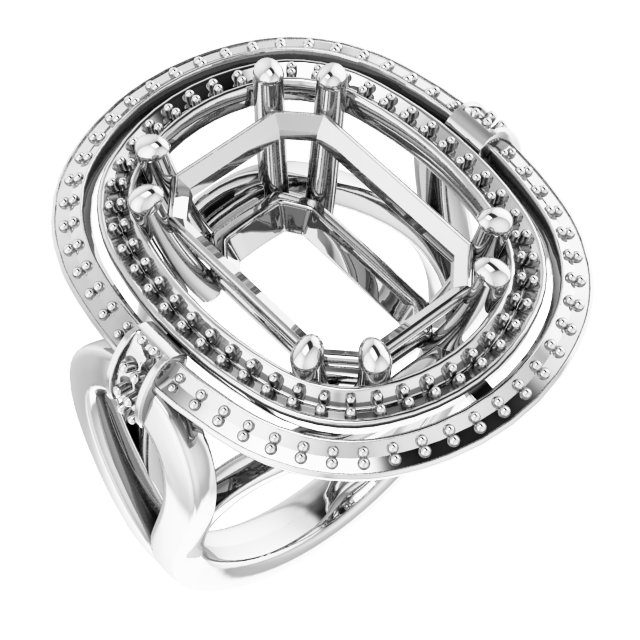 Double Halo-Style Ring