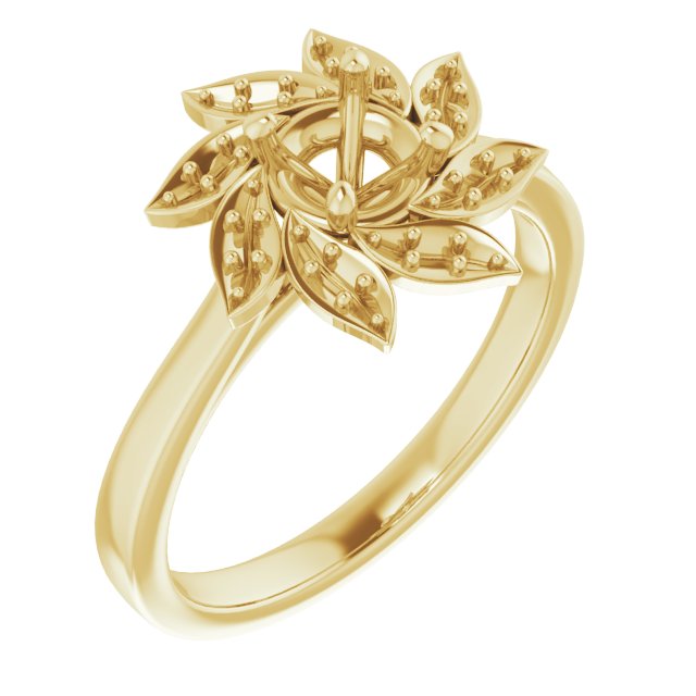 Halo-Style Floral Engagement Ring