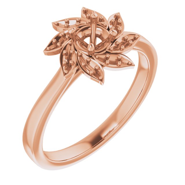 Halo-Style Floral Engagement Ring