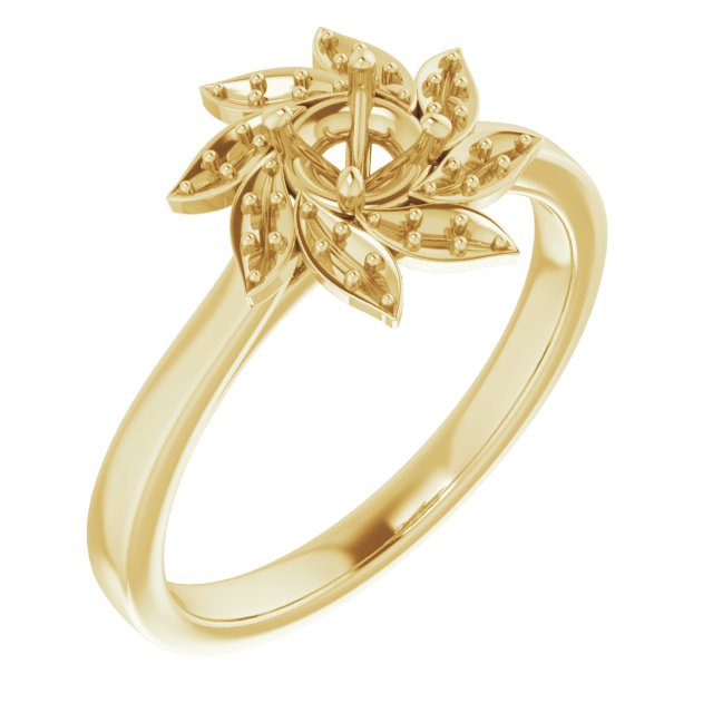 Halo-Style Floral Engagement Ring