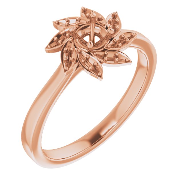 Halo-Style Floral Engagement Ring
